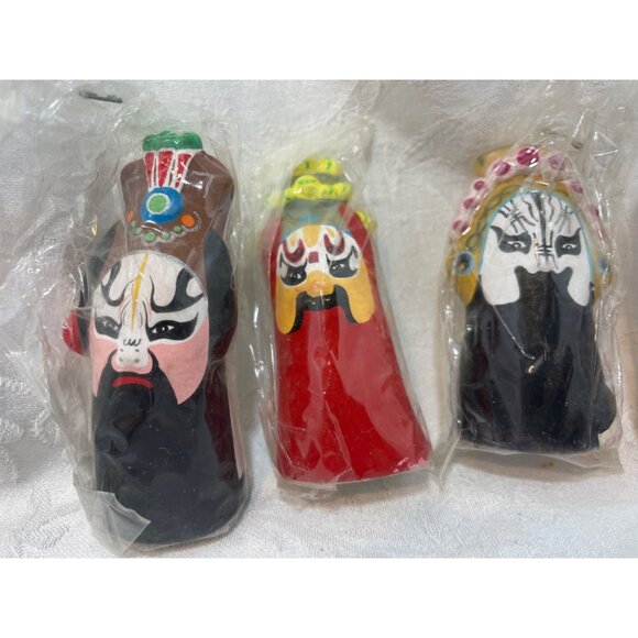 Set of 6 Chinese Opera Character Hand Painted Figurines Made in China Collectibl - Picture 2 of 11